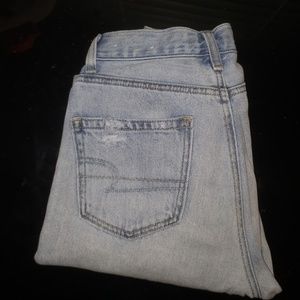 AE Acid wash mom jeans